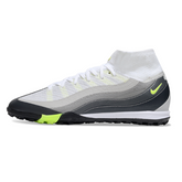 Chuteira Society Nike Zoom Mercurial Superfly 10 Elite TF Air Max 95 Branca e Cinza